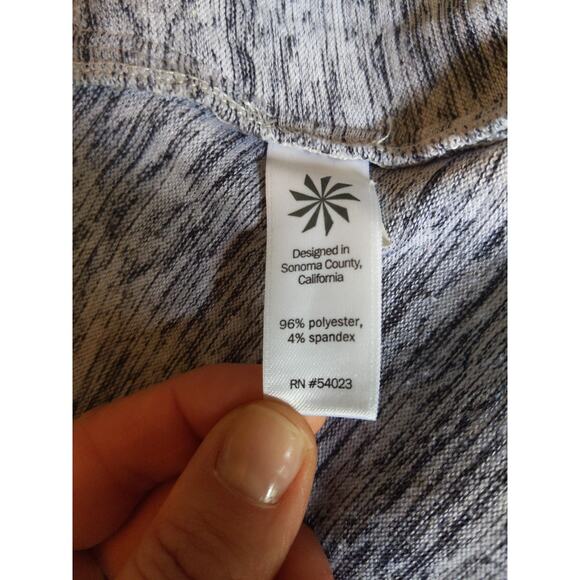 ATHLETA Gray Heather Sweatshirt Side Zip Long Sleeve Athletic Casual Comfortable - Picture 5 of 8